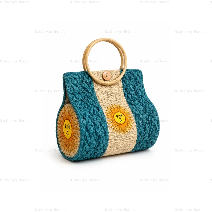Sun Embroidery Handbag